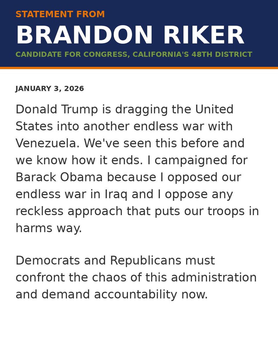 Brandon Riker for Congress tweet media
