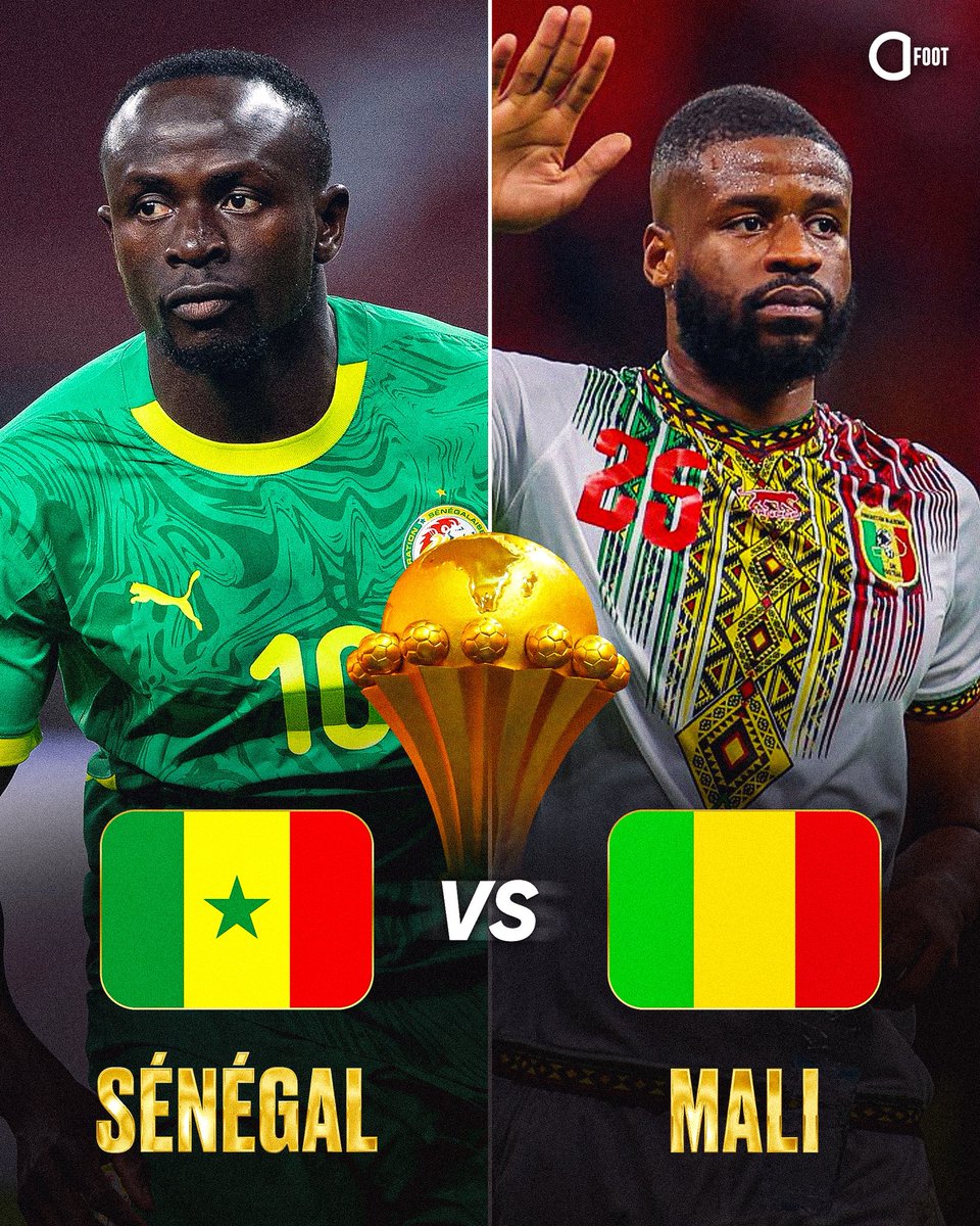 🚨🚨 OFFICIEL ! 𝗤𝗨𝗔𝗥𝗧 𝗗𝗘 𝗙𝗜𝗡𝗔𝗟𝗘 𝗗𝗘 𝗟𝗔 #CAN2025 :

SÉNÉGAL 🇸🇳  ⚡️  🇲🇱 MALI

Vos pronos ?
