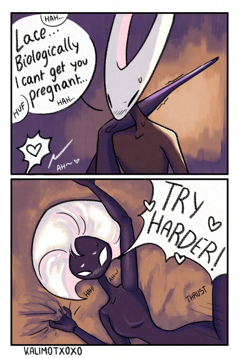 cw// suggestive!!

theyve been on it for like 3 hours (successful result!!)🤰🏻🤰🏻🤰🏻

#silksongfanart #lacenet