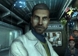 DeMickyD's tweet image. James in Fallout 3: That's a good name for you don't you think? Suits you perfectly ☺️ 

Doc Mitchell in New Vegas: Who in the name of fucking god called you that?