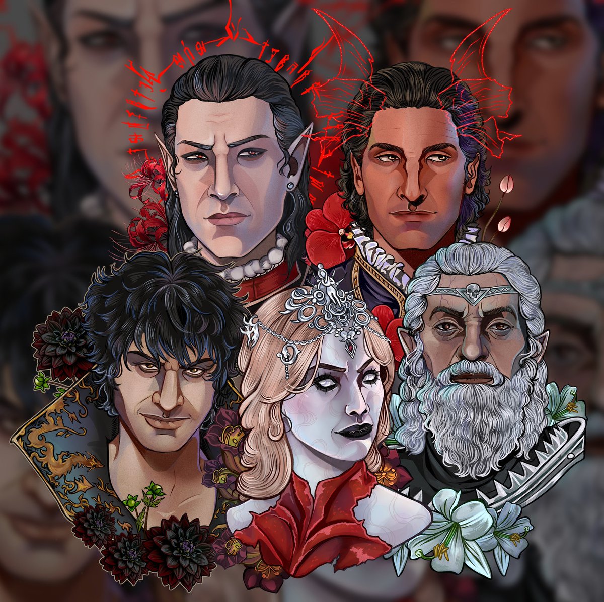 "Villains bouquet "
Keychains collection 
#BaldursGate3