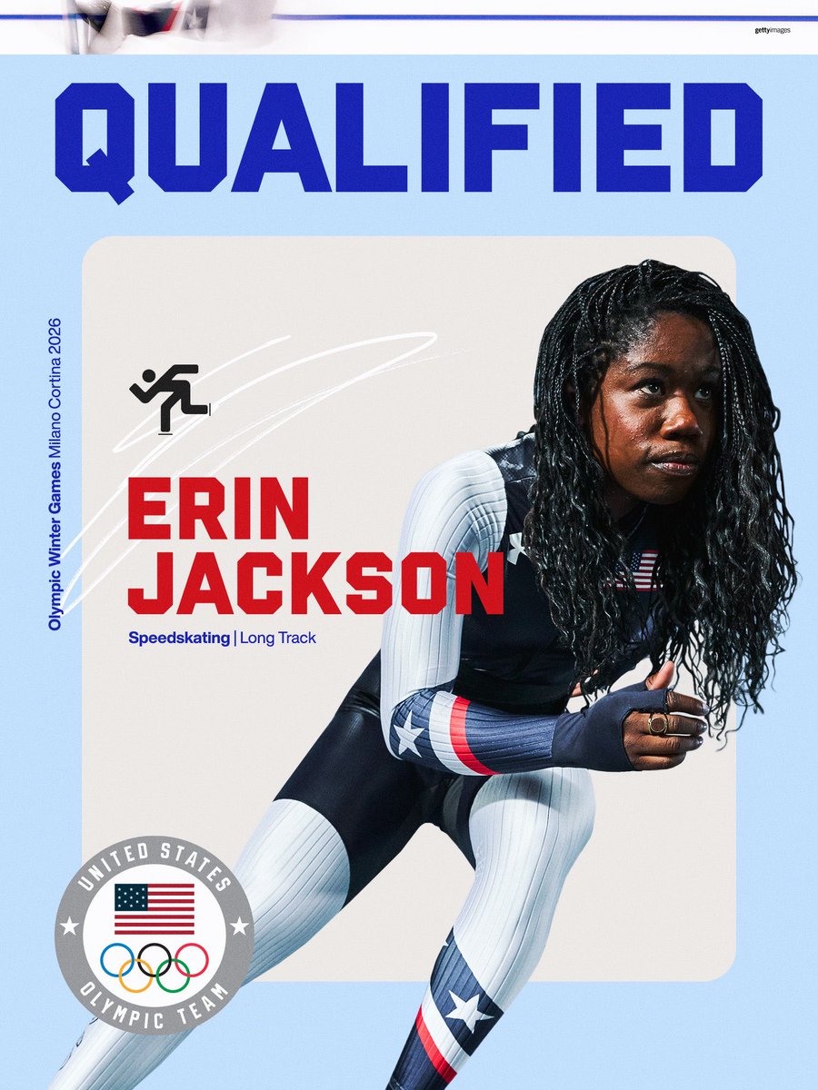 Like lightning ⚡️ 

Olympic gold medalist <a href="/ErinJackson480/">Erin Jackson</a> is returning to her third #WinterOlympics. 

#SpeedskatingTrials | #MTUSA