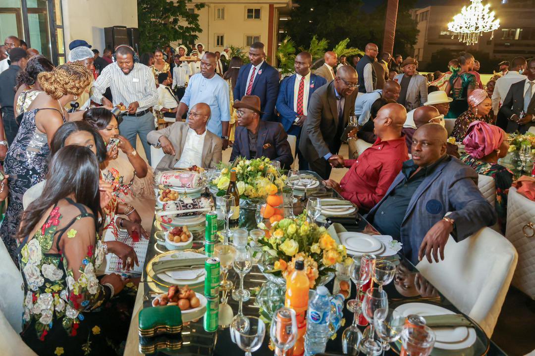 This evening, following Fafa and Pekun’s wedding ceremony in Accra last week, Toyin and I, alongside other well-wishers, joined the Segbefia and Bakare families in Ikoyi for a celebratory soirée in honour of the newlyweds.