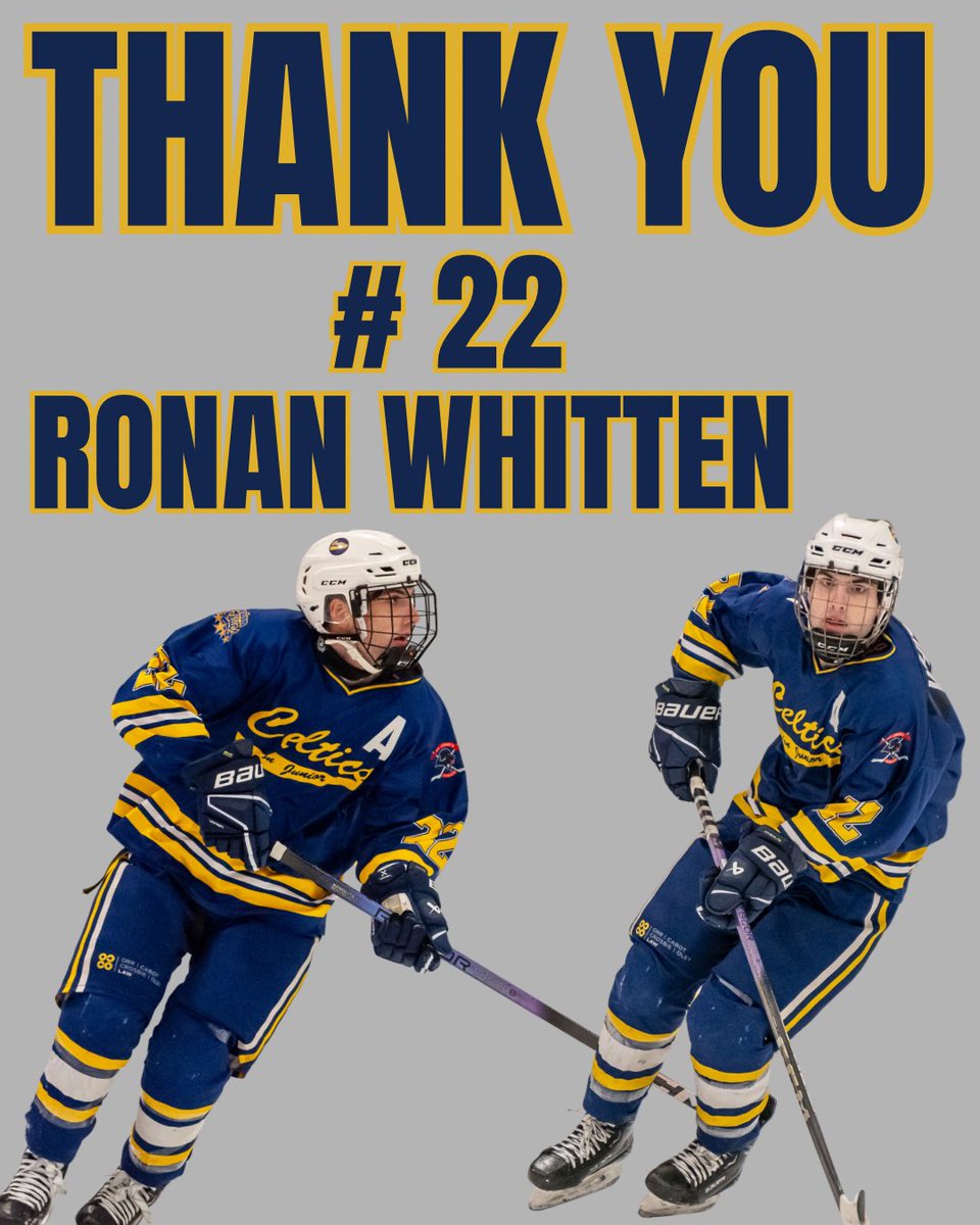 Tonight we salute our Alt Captain, Ronan Whitten, as he departs to continue his education in the UK. Ronan’s leadership on the ice has proven invaluable to our team time and time again.We thank him for his contributions, dedication and wish him nothing but the best moving forward