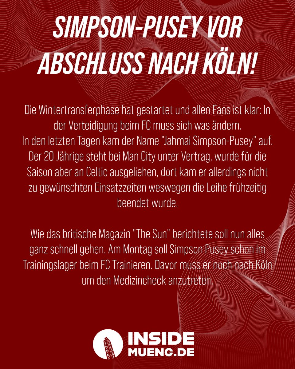 insidemueng's tweet image. SIMPSON-PUSEY TO 1. FC KÖLN. 🔴⚪️