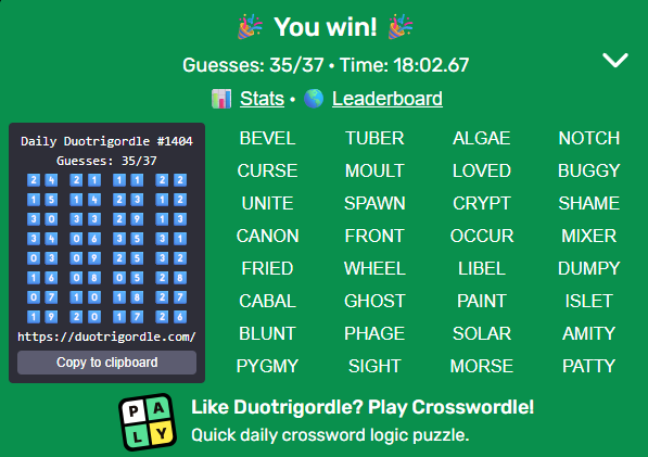 twoae_'s tweet image. we are the goats of Duotrigordle