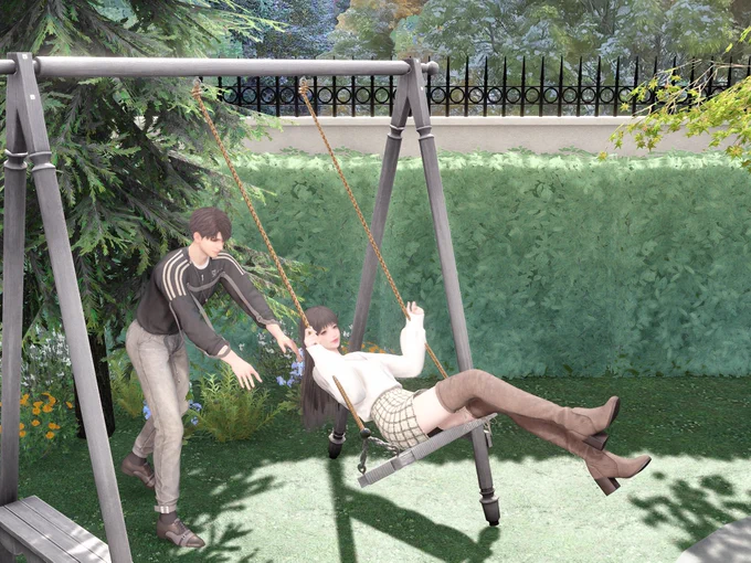 やっとー! ベッドでイチャイチャできるようになったしキスできるようになったしお風呂入ってもらえるし! ブランコで遊んでるの可愛い 子供の頃もこうだったのかなーって想像しちゃう しかしほっとくとキス長いw