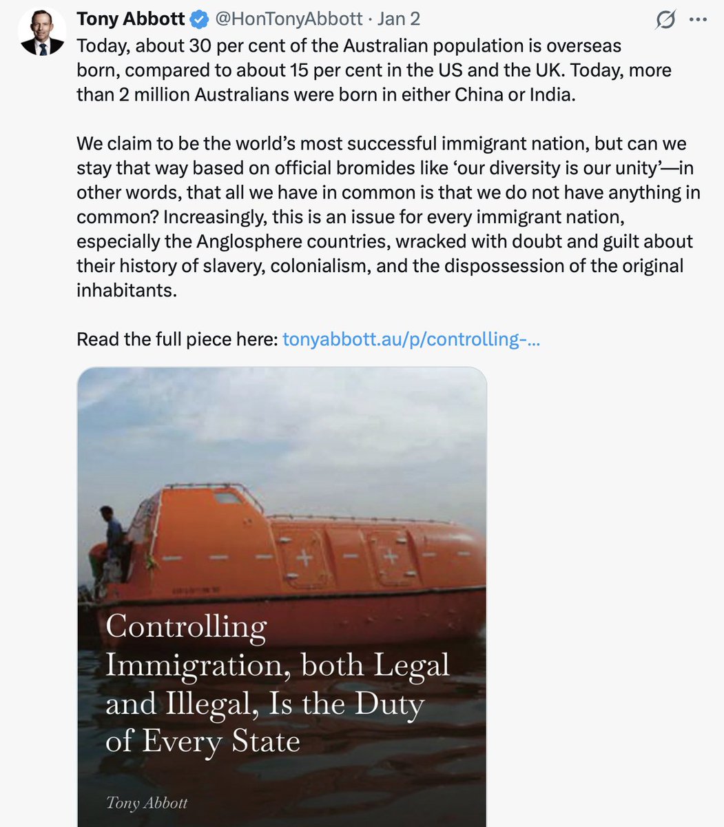 DrTradCon's tweet image. The balls on this guy ... whenever people like me said it in the past we "lacked vision" ... in fact you warned one VERY WELL KNOWN Australian who made identical comment: "careful, you'll end up like Enoch Powell" (To which he cleverly replied: "And what's wrong with that?")