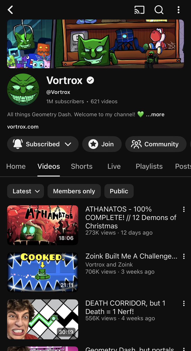 floatgd's tweet image. congrats @vortroxx on 1 mil