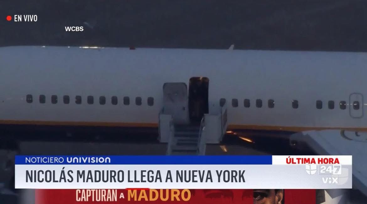 El dictador Nicolás Maduro llegó a Nueva York arrestado.