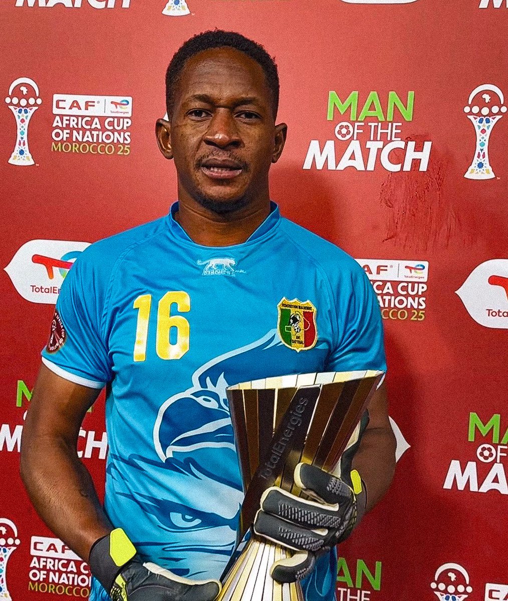 Hey <a href="/DjiguiOfficiel/">Djigui Diarra Officiel</a> t'es un cador colossal ✊🏿. Félicitations pour le trophée, bien mérité. 
#UnMaliQuiGagneEnsemble 🟢🟡🔴
#LesAiglesduMali 🦅🔥