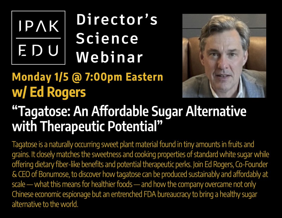Join us on 1/5 when we host one of the founders of Bonumose, Ed Rogers. He'll share his accounting of Tagatose and crossing swords with the FDA and Chinese economic espionage.

entwine.substack.com/p/ed-rogers-15