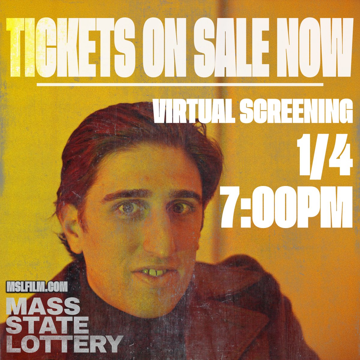 LowresWB's tweet image. Mass State Lottery will be virtually screening Sunday January 4th at 7:00PM EST. 

Tickets are available now