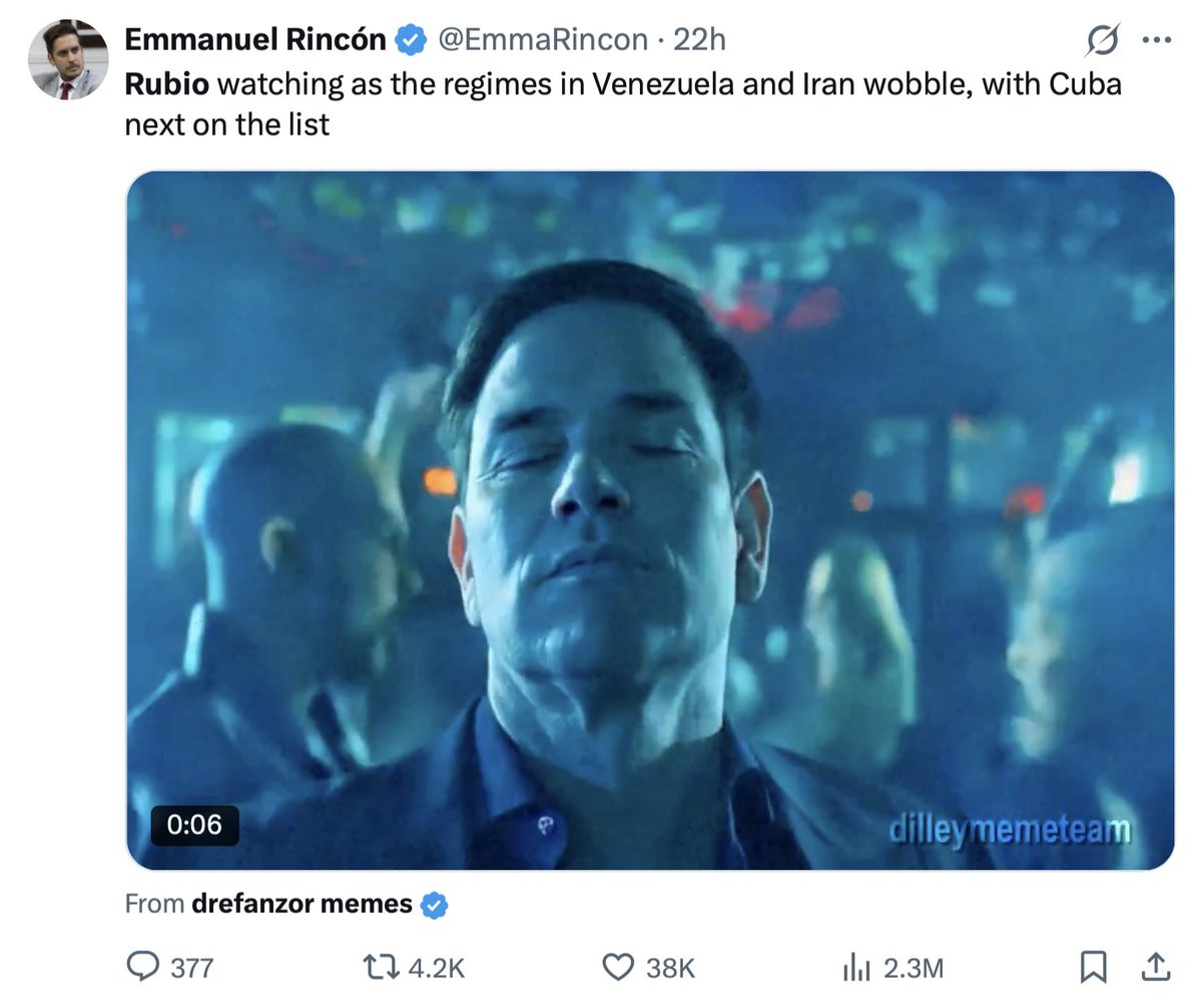 RyanSaavedra's tweet photo. Rubio rises in the world of memes https://t.co/Gwc43dTOqe