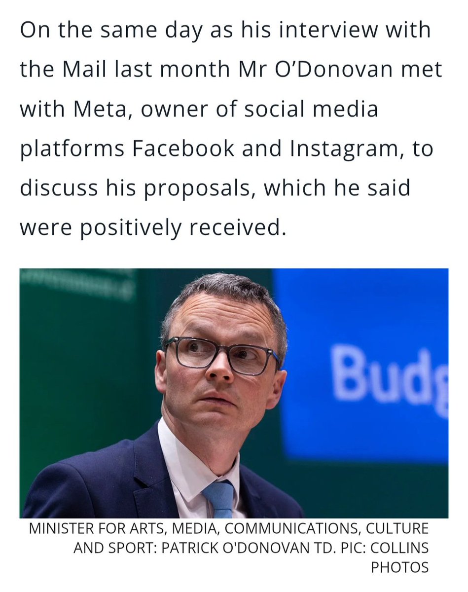 🔴 DON'T BE FOOLED! 

Minister Patrick O'Donovan in his current role is the selected mouthpiece to test the public reaction to government's plans to implement a dystopian Digital ID system under the guise of protecting children from harm on social media. He refers to the "severe