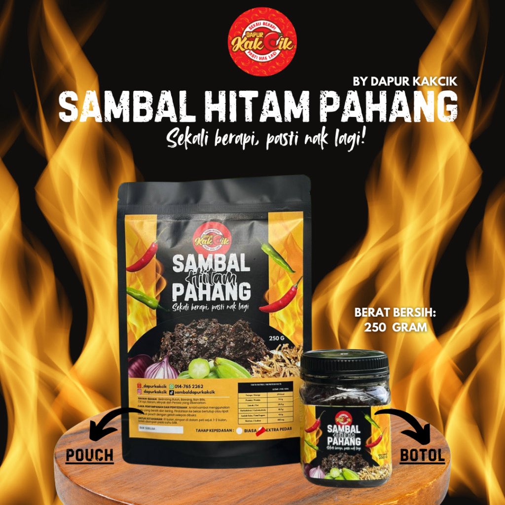theaishahs's tweet photo. Sambal Hitam Pahang ni pon padu guys! Tak ada selera terus berselera makan nasi panas2, telur mata cair. Malam semalam ku lapar, makan dengan maggi pun shedap. #sambalhitampahang 

https://t.co/Dd0uRVgBzr https://t.co/ZUGMALxaw5