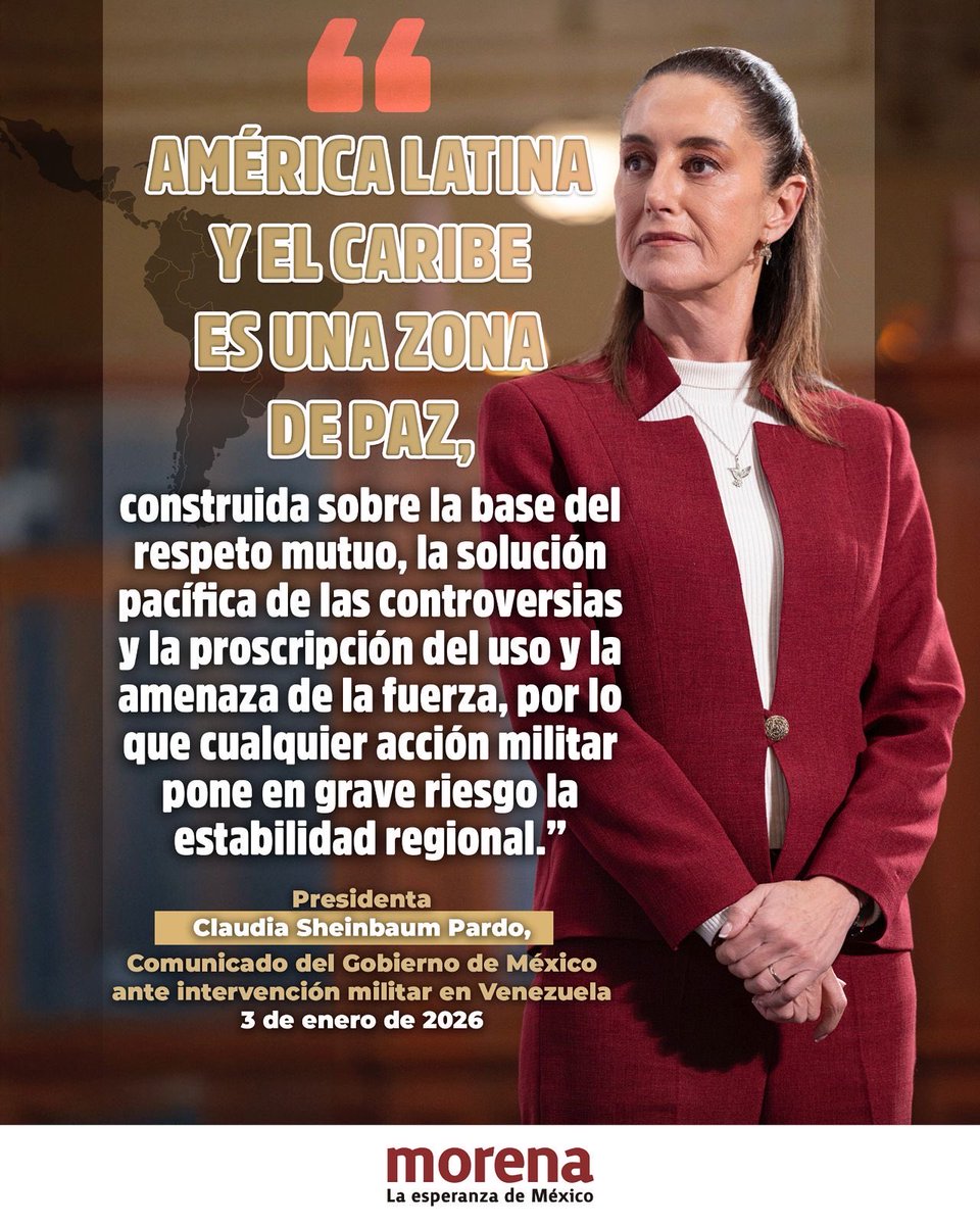 La paz nace del respeto entre naciones. Desde México levantamos la voz por la paz en América Latina y el Caribe.