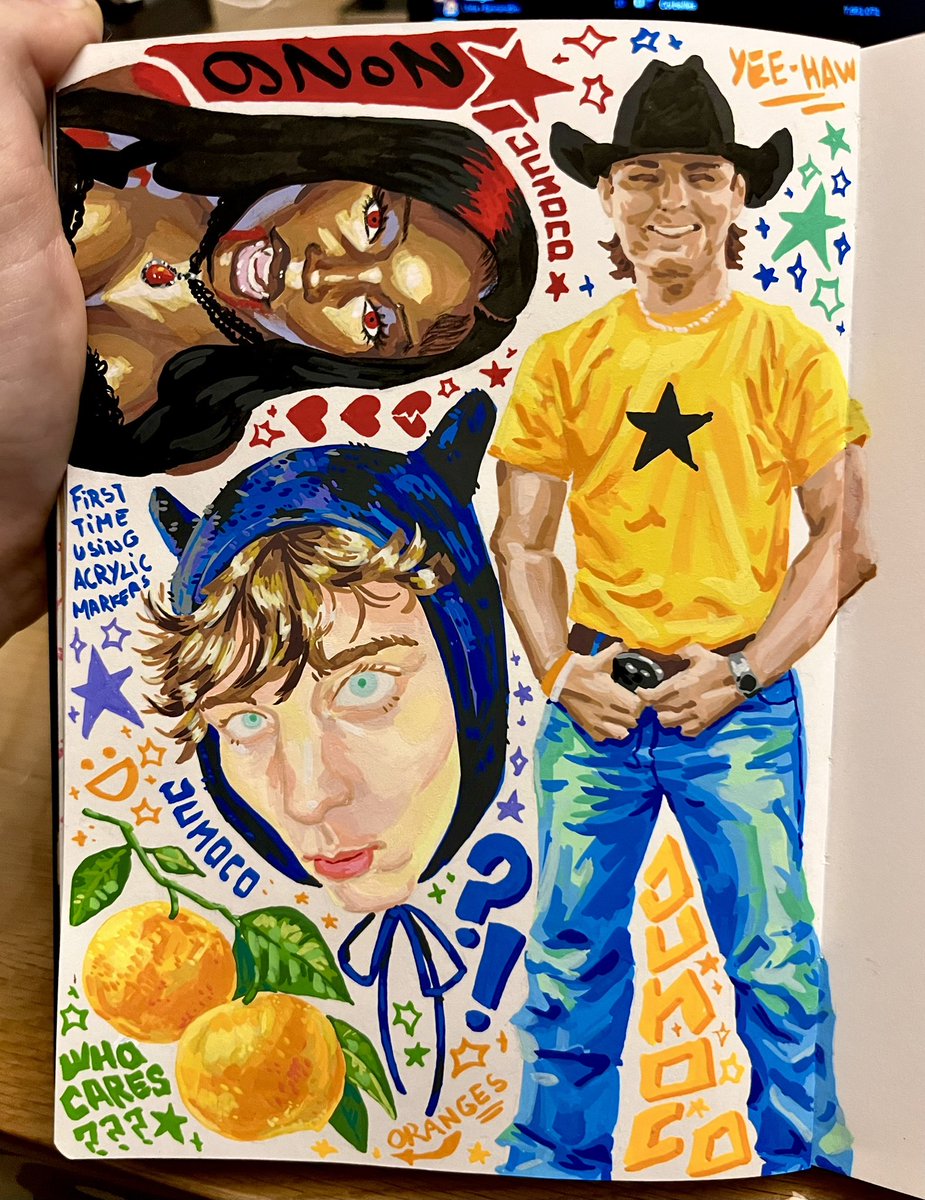 Junoco17's tweet image. Acrylic marker page
#art