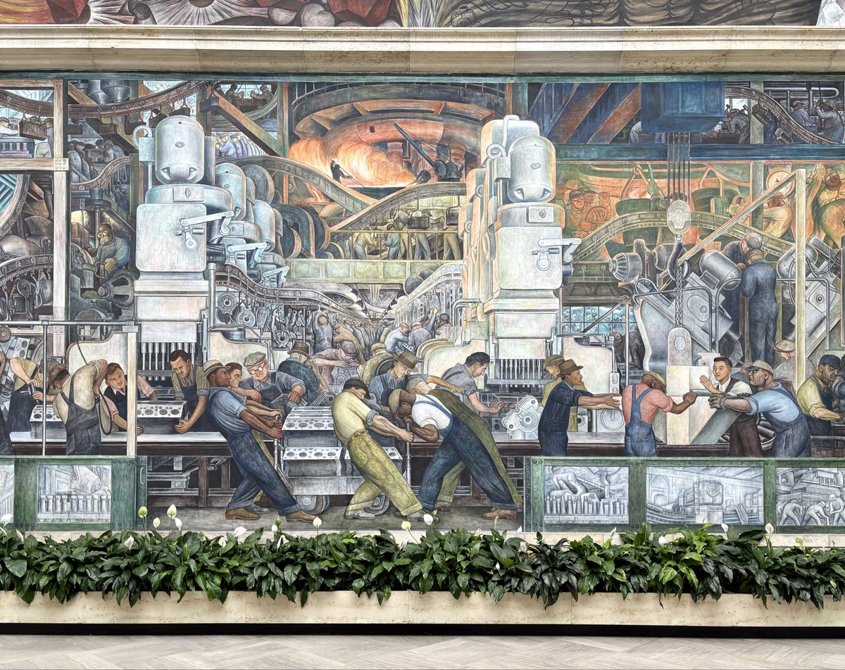 JoshLipnik's tweet image. Diego Rivera’s Detroit Industry Murals (1932-33) at the Detroit Institute of Arts
