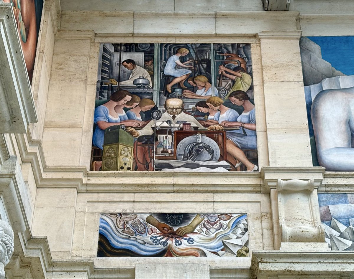JoshLipnik's tweet image. Diego Rivera’s Detroit Industry Murals (1932-33) at the Detroit Institute of Arts
