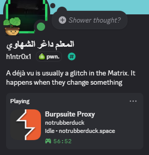 ImXhandle's tweet photo. I Vibe coded a Burp Suite extension that shows your #burpsuite activity on Discord.
https://t.co/S6xyzjWd1Z https://t.co/Y3PS54yoHx