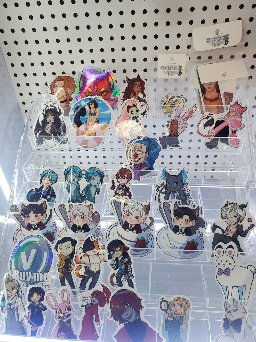 My art is now available for sale at Ohyo Spree in downtown Toronto!

Stock my rotate based on interest but you can find things like ffxiv, Hoyo verse, anime, Twisted Wonderland and original works!