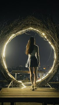 Maria456pr's tweet photo. Framed by infinity, gazing into the endless night sky🌙 https://t.co/NfDmn72vLD