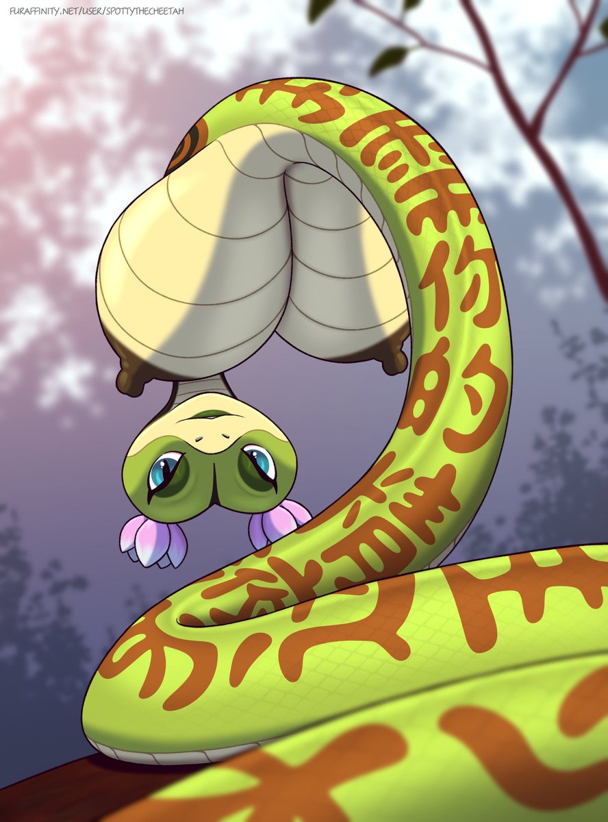 Mommy snek Viper has something peculiar written on her back. I don't remember what i wrote and then translated to chinese in google translate. But it's something very wrong.