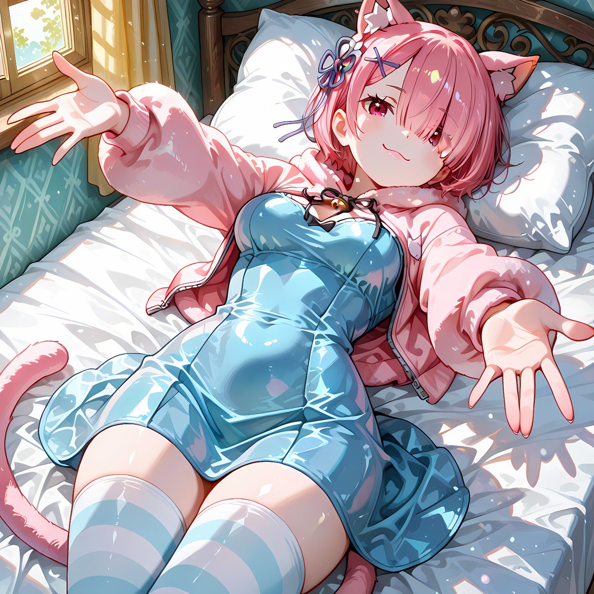 Katzir Ram : ラム・カツィール　怖い絵 おはようございます。 SFW Illustration #AIart #リゼロ #ラム