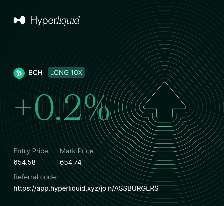 AssBurgerCap's tweet image. $BCH / Bitcoin Cash Asymmetric Long Play

$BCH has just closed on the Daily with a break above the December 2024 ~$641 high as well as the September 2025 ~$650 high.

No specific take profits on this as I am keen to see how it reacts at the April 2024 $700-720 highs.

This $720…