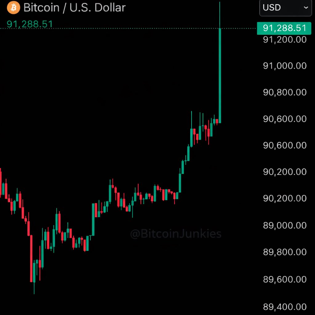 JUST IN: $91,000 Bitcoin GOD CANDLE

Are we back?