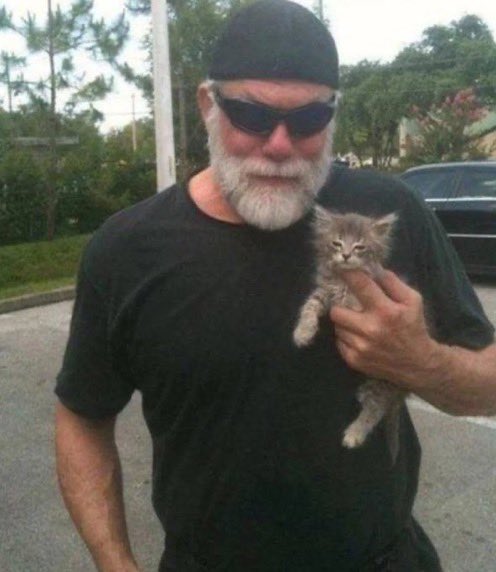 FadeAwayMedia's tweet image. Randy Macho Man Savage rescued a one armed kitten before his sudden passing 

The kitty is still around and stays with his wife. 

So wholesome ❤️
