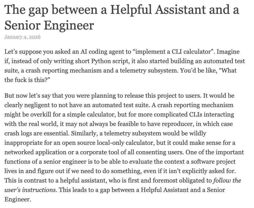 ezyang's tweet photo. New blog: The gap between a Helpful Assistant and a Senior Engineer https://t.co/JJA6VyR2ni https://t.co/PrUyTv4ukL