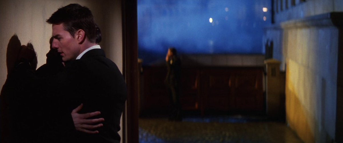 Danimalish's tweet image. I'm rewatching Brian De Palma's MISSION:
IMPOSSIBLE. This may be a controversial opinion, but it is my favorite in the series. The Dutch angles, the double crosses. I even enjoy how complex it all is. The Langley heist is undoubtedly the most iconic "stunt" in any of these films.