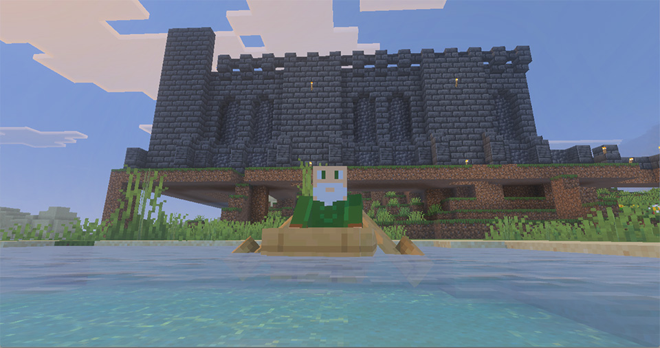 GreenWizardGame's tweet image. Construction of the wall has begun. This will surround the (future) wizard tower, which will be located at the center of the island. #minecraft #humblecraft #wizard #medieval