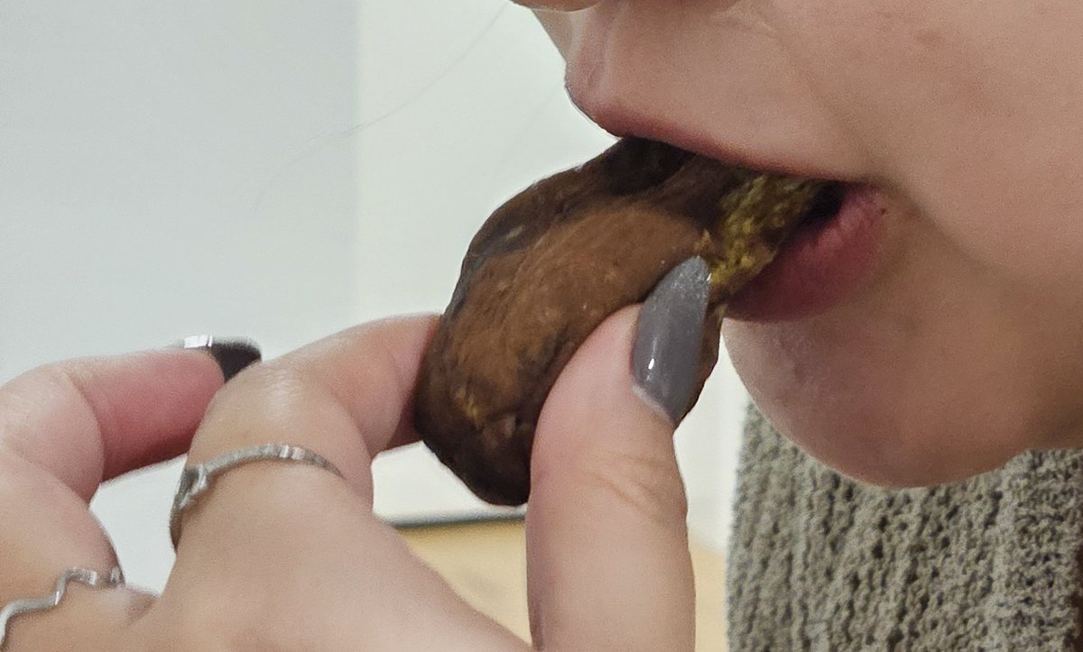 Sennaqueenvv's tweet image. 두바이쫀득쿠키먹는 칠리주댕이 귀엽긔