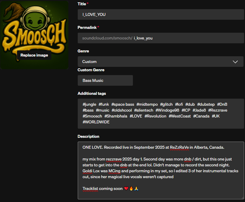 l0l00x's tweet photo. Listen to I_LOVE_YOU by SMOOSCH on #SoundCloud
https://t.co/SsaAaas1mm
#jungle #funk #SPACE #BASS #midtempo #glitch #dub #DnB #Dubstep #bass #music #ghettofunk #oldschool #alientech #Windoge98 #ICP #Jade8 #Rezzrave #Smoosch #Shambhala #LOVE #Revolution #Festival #WestCoast #Canada #UK #WORLDWIDE