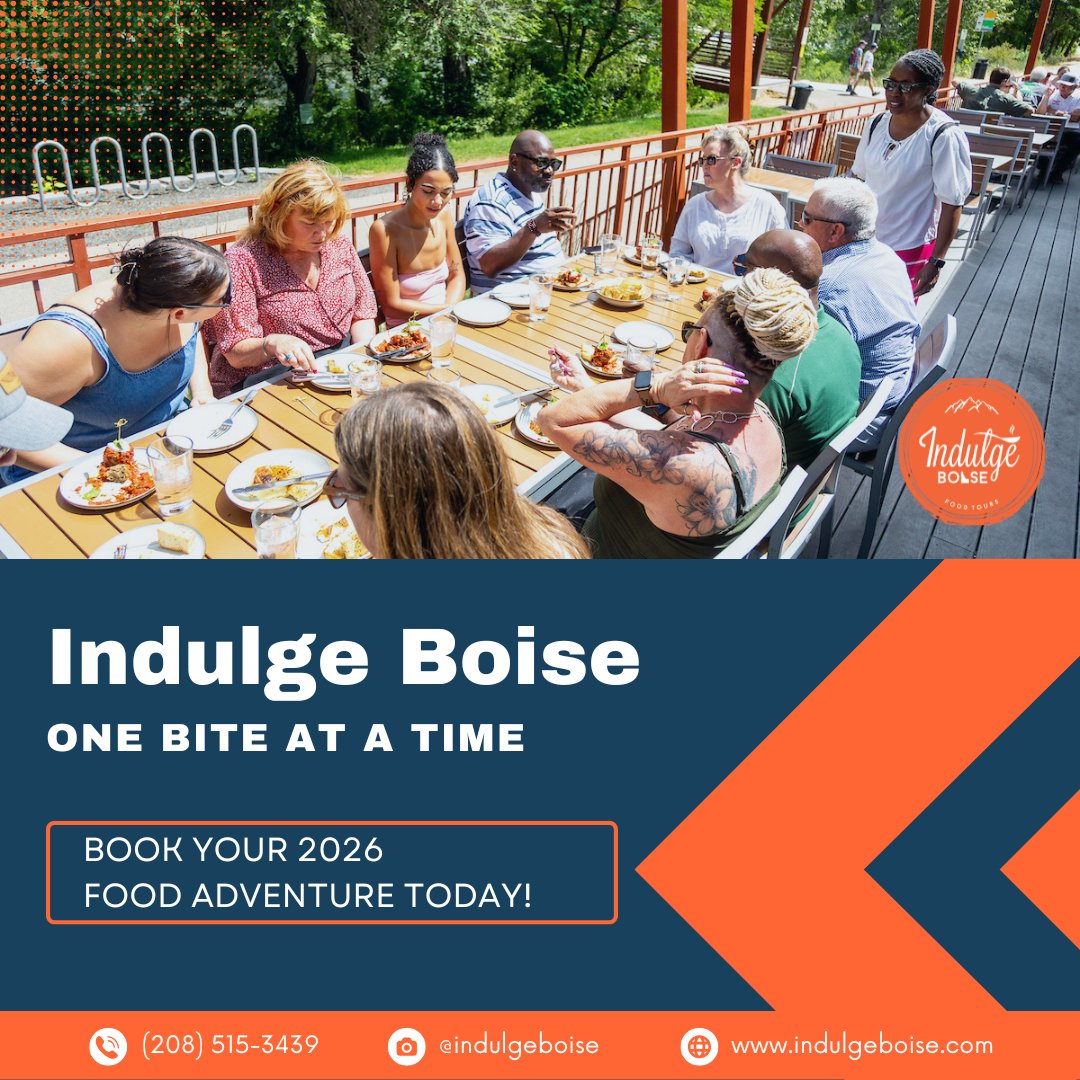 🍽️ New year, new flavors in Boise.

Kick off 2026 by exploring the city through food, culture, and hidden gems. Perfect for locals, visitors, teams, families, and private celebrations.

Don’t just eat — experience Boise.
👉 Book a tour: indulgeboise.com/tours/

#IndulgeBoise