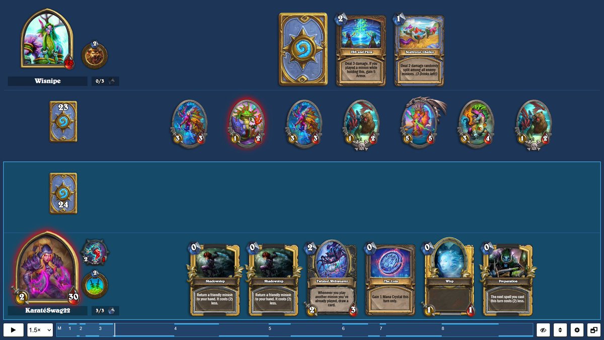 Aujourd'hui, j'ai gagné cette game en jouant 4 feux follets au tour 3. Ça me rend heureux.