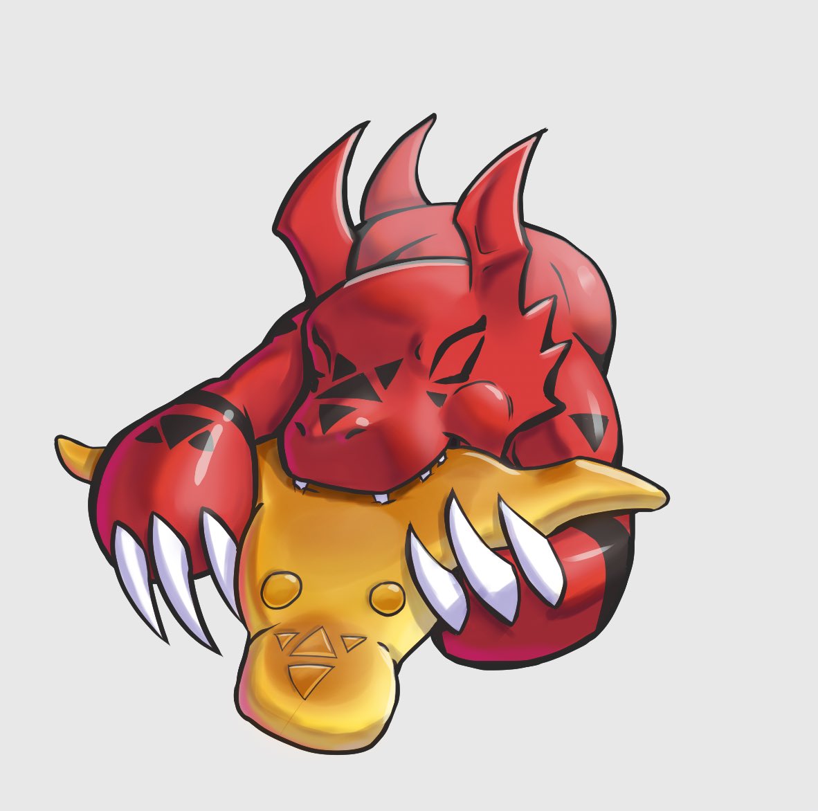 #デジモン #digimon
Guilmon eating bread