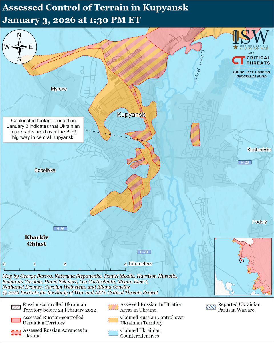 TheStudyofWar's tweet image. NEW: The Russian Ministry of Foreign Affairs (MFA) issued a boilerplate response condemning the US military operation against Venezuela on January 3.

Other Key Takeaways:

Ukraine met with national security advisors from its Western allies and partners in Kyiv on January 3.…