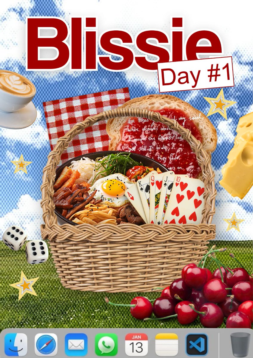 BlissBitte's tweet image. ⠀
𑣲𝗕lissie 𝗗ay #1 begins with shared baskets, paired moments, and friendships put gently to the test ⊹ 🍓 ࣪ ˖ With #partner by your side, take this mini event to discover how comfort grows when flavors and bonds are {shared_together} ⋆˚🍯꩜｡
⠀