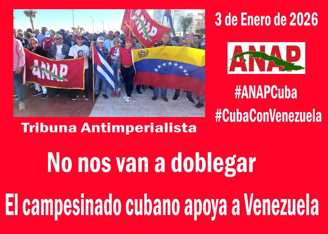 RolandoDomenech's tweet image. #Jamas nos doblegaran.
El camapesinado Cubano apoya a Venezuela.
#ANAPCuba