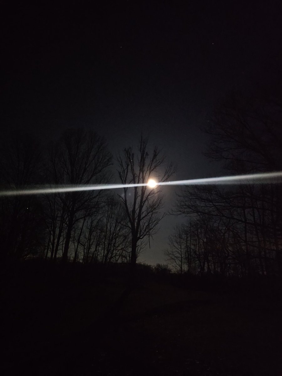BionicGirlChris's tweet image. The Wolf Moon. No zoom in because it kept giving me the line.. but the line is so cool!!