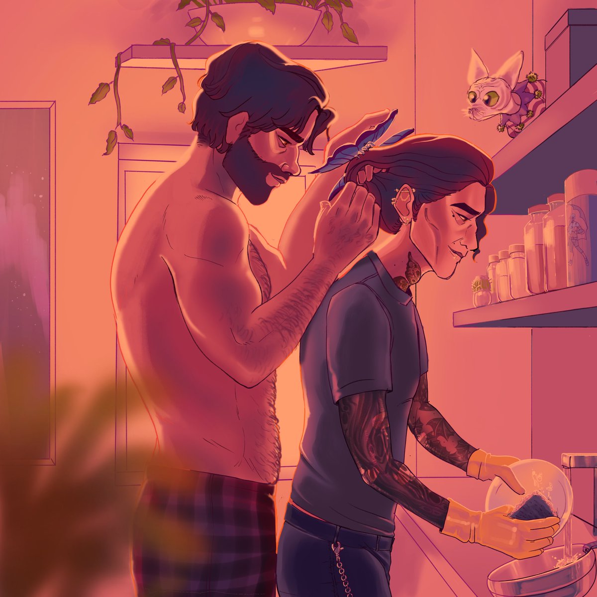 domestic black iris jayvik has truly charmed me 🌺🥹