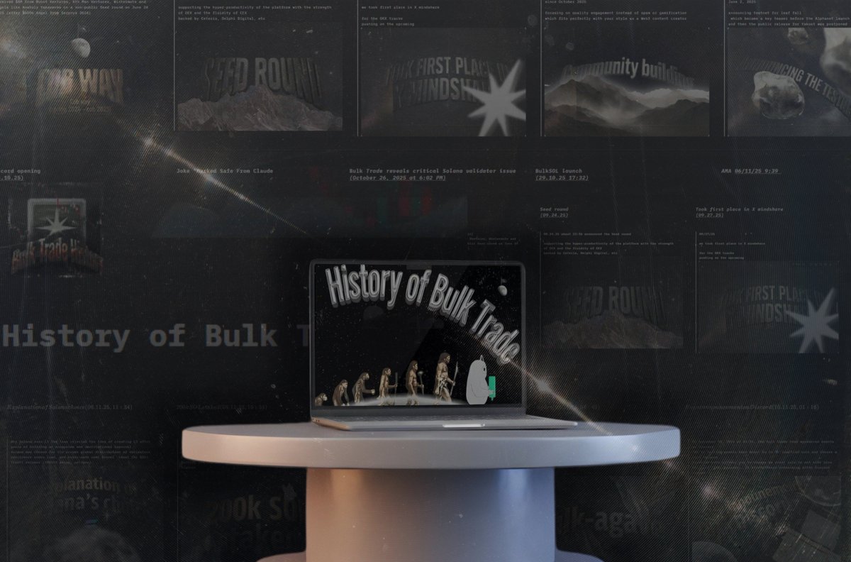 StillhazeE's tweet image. Created a detailed chronological timeline of Bulk Trade 

development specifically for the Web3 X-audience and Solana community   from the first #$8M Seed round

I have set the most interesting news for me from 2024 to 2026!

If your pictures with text are not even, sorry I could…