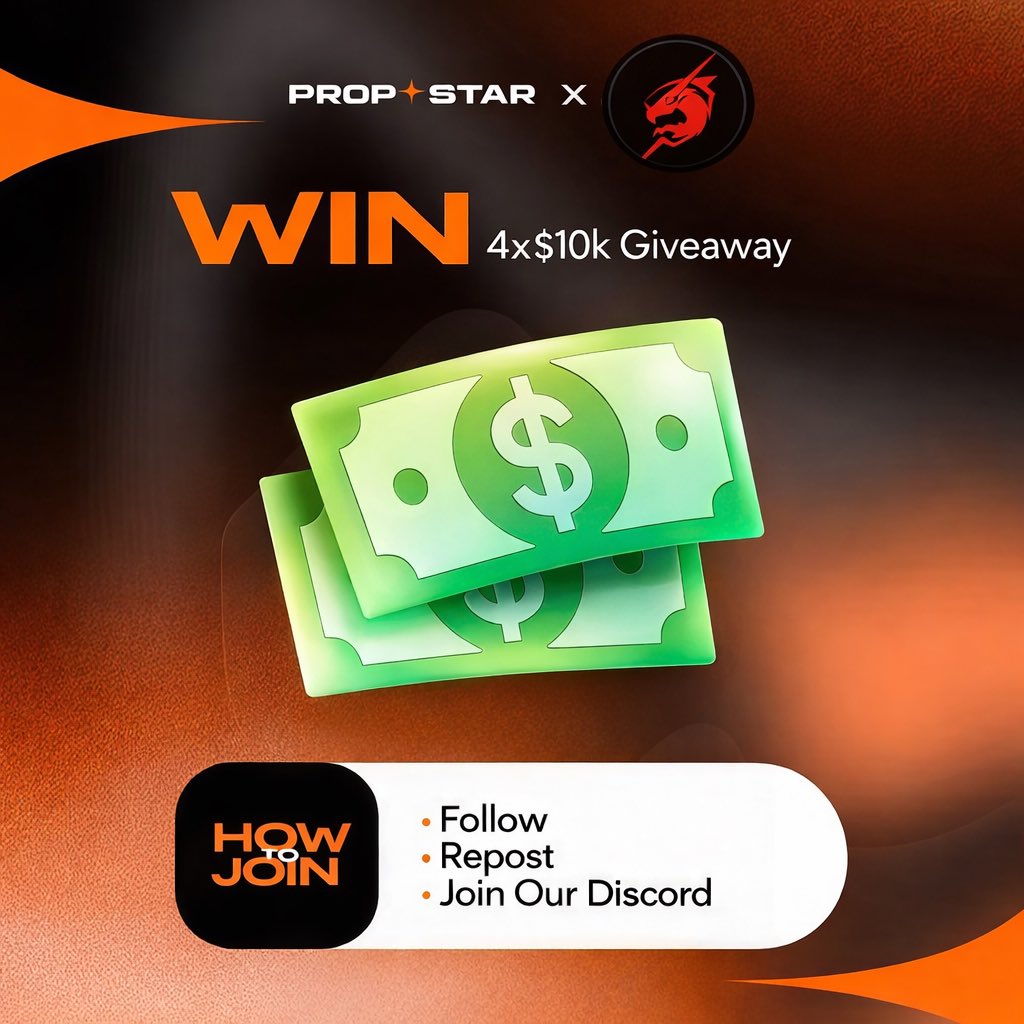 🎁 4X10000 Accounts Giveaway 🎁

How to Enter:- 
Register :- hosturl.link/b9dxWQ

FOLLOW Us <a href="/propstar_ai/">Prop-star.ai</a> <a href="/Quantivor/">Q | Trader</a> 
Follow On Insta - instagram.com/propstar.ai
Like/Comment/Retweet  

Join Propstar DISCORD - discord.gg/6xgUFGMCW

Also Flow :- <a href="/madeinwings/">𝐖 𝐈 𝐍 𝐆 𝐒 ⚜️</a> <a href="/FinancialTrder/">Financial Trader 📊</a>