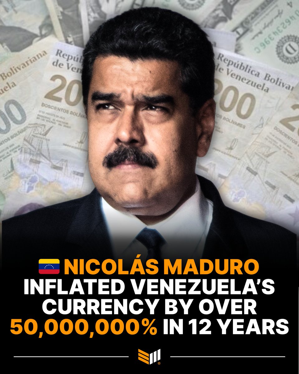 니콜라스 마두로 베네수엘라 대통령이 2013년 집권한 이후 베네수엘라 화폐 가치는 99.9999999998% 절하되었습니다. 예전에는  한 가족이 일주일 동안 먹을 식료품을 살 수 있었던 돈으로 이제는 껌 한 통의 1/100도 살 수 없습니다. 베네수엘라는