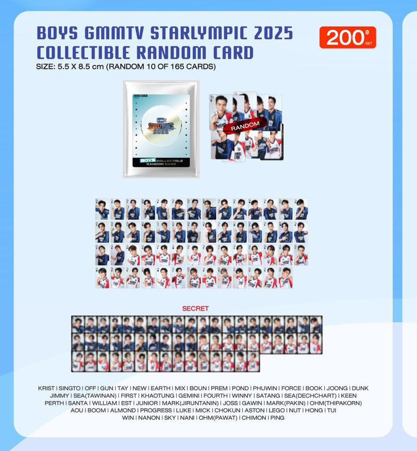 OPEN PO // INA GO 🇯🇵🇮🇩

Collectible random card boys GMM starlympics 2025 | web japan 

Set 
💵 265.000 DP 120.000

✅ Est bersih INA
✅ Group Order WA
📍Surabaya

tags collectible random card cc boys gmm starlympics 2025 japan