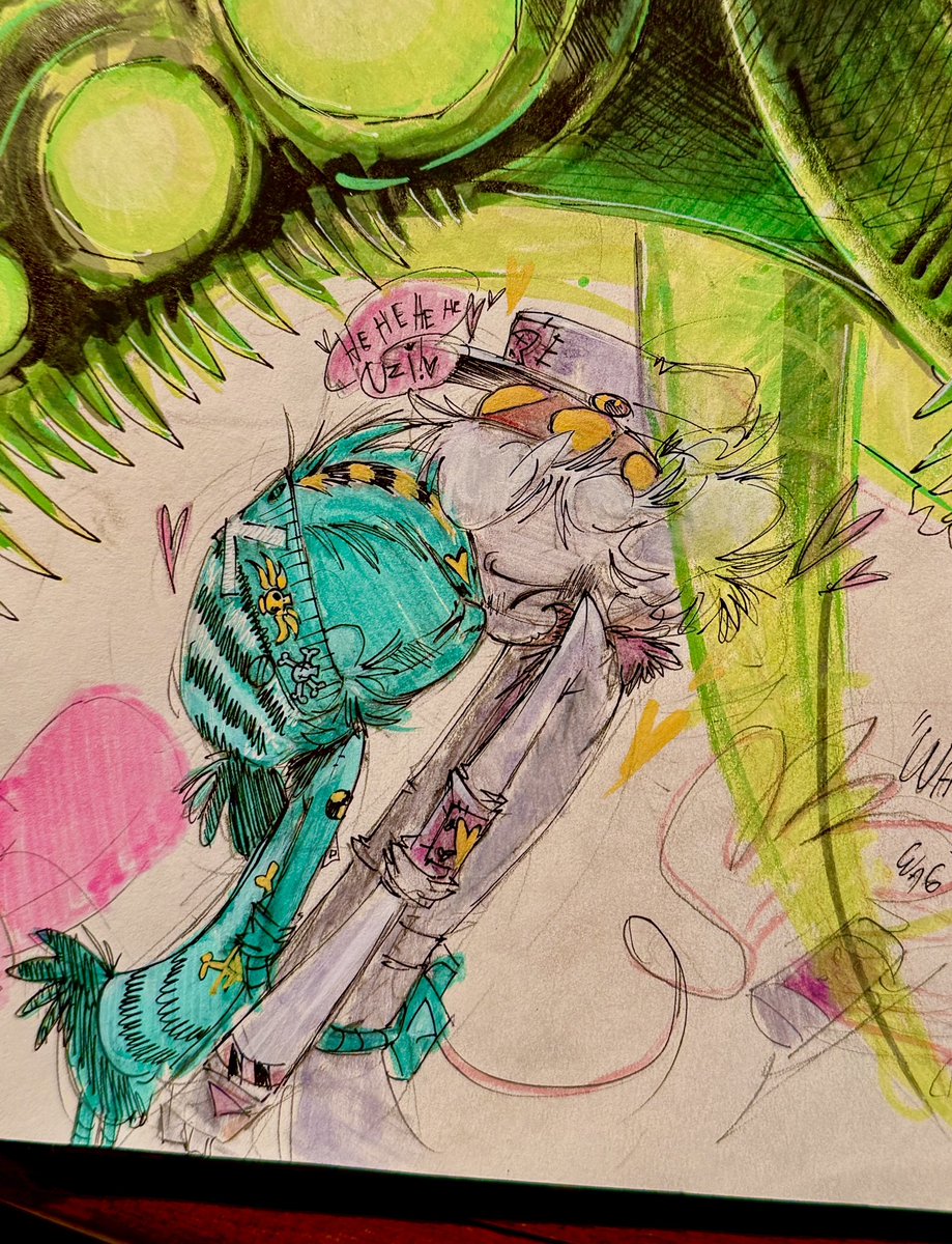 raha_rajah's tweet photo. Sketchbook nuzi (◕‿◕)♡ (do not mind the giant dino eating them lol) #nuzi #murderdrones https://t.co/YSmuMjgC3h